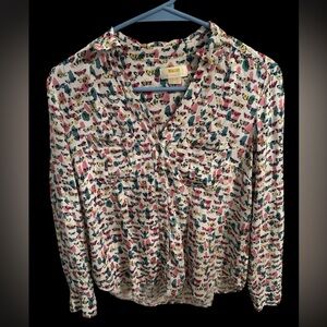 Maeve by Anthropologie Butterfly Blouse